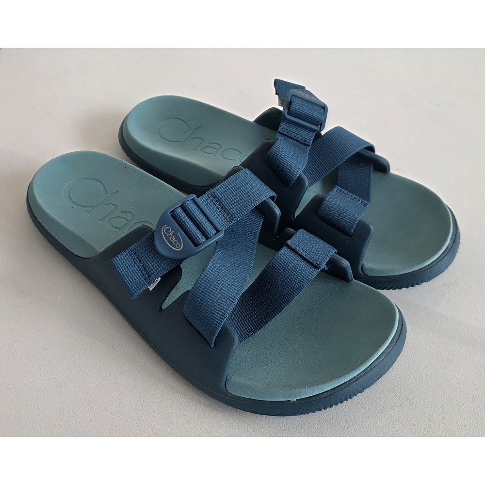 Chaco Chillos Slides Sandals Ocean Blue Womens Size 10 Athleisure GorpCore